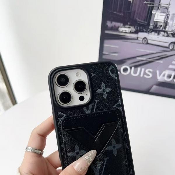 iPhone 17 / Pro / Max LV Slim Wallet Case - Double Card Holder & V-Shape Pocket