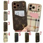 Gold-Trimmed Louis Vuitton Case for iPhone 17 Series - Card Holder