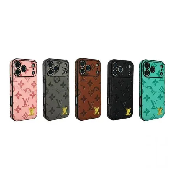 Luxury LV Empreinte Leather Case for iPhone 17 Pro Max & Series | Designer Monogram with Card Slot