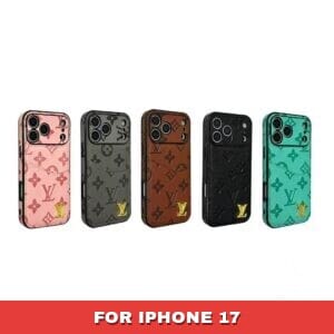 Luxury LV Empreinte Leather Case for iPhone 17 Pro Max & Series | Designer Monogram with Card Slot - 17