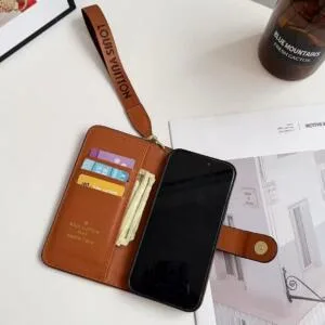 LV & Gucci Style Split Folio Case for iPhone 17 Pro & Series | Wallet with Card Slots