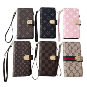 Louis Vuitton Monogram Folio Clutch for iPhone 17 Series | Zipper Wallet Case with Card & Cash Slots