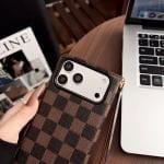 iPhone 17 & Pro Max Corner Patch Folio Case - Stand, Wrist Strap & Metal Logo
