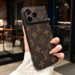 iPhone 17 / Pro / Max Slim Leather LV Style Case - Tailored Camera Wrap iPhone 17 / Pro / Max Slim Leather LV Style Case - Tailored Camera Wrap