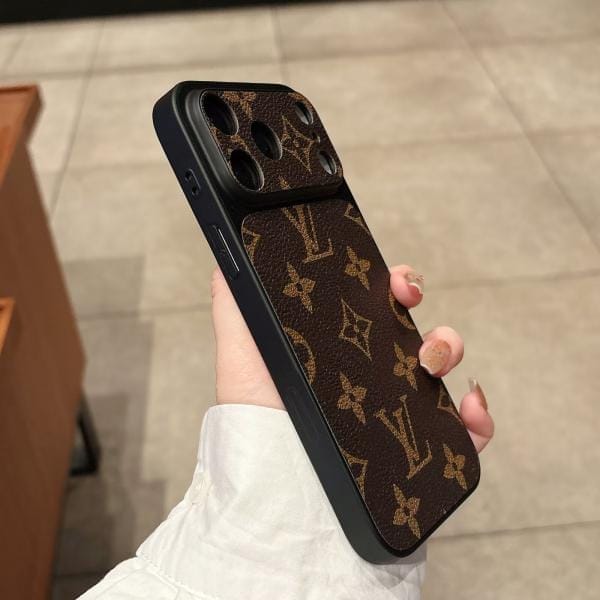 iPhone 17 / Pro / Max Slim Leather LV Style Case - Tailored Camera Wrap iPhone 17 / Pro / Max Slim Leather LV Style Case - Tailored Camera Wrap