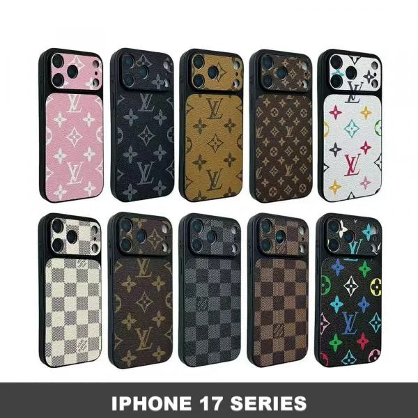 iPhone 17 / Pro / Max Slim Leather LV Style Case - Tailored Camera Wrap iPhone 17 / Pro / Max Slim Leather LV Style Case - Tailored Camera Wrap