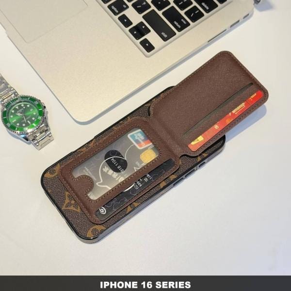 iPhone 16 / Pro / Max MagSafe Leather Wallet Case 2-in-1 Set