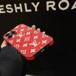 Premium Louis Vuitton Red Monogram Magsafe iPhone Case Premium Louis Vuitton Red Monogram Magsafe iPhone Case