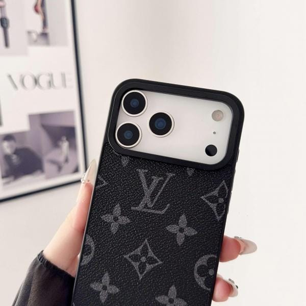 Metal Logo Case for iPhone 17, Air, Pro Max - Slim Designer Leather