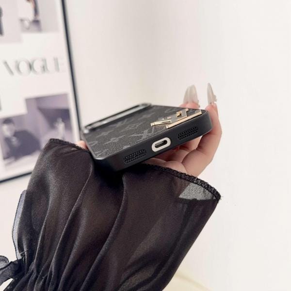 Metal Logo Case for iPhone 17, Air, Pro Max - Slim Designer Leather
