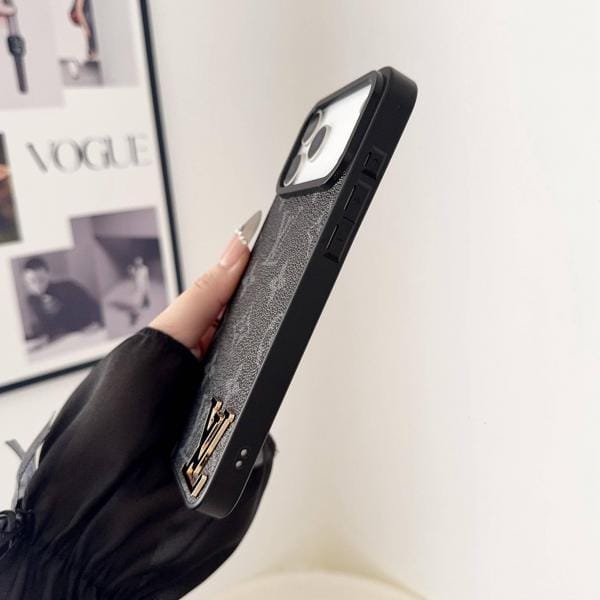 Metal Logo Case for iPhone 17, Air, Pro Max - Slim Designer Leather
