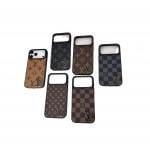 Metal Logo Case for iPhone 17, Air, Pro Max - Slim Designer Leather