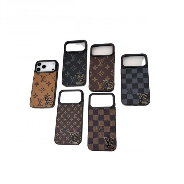 Metal Logo Case for iPhone 17, Air, Pro Max - Slim Designer Leather