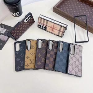 Louis Vuitton Leather Protective Thin Case for Samsung Galaxy Z Fold 6