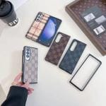 Louis Vuitton Leather Protective Thin Case for Samsung Galaxy Z Fold 6
