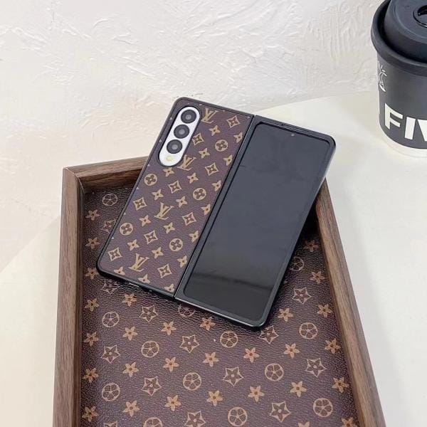 Louis Vuitton Leather Protective Thin Case for Samsung Galaxy Z Fold 6