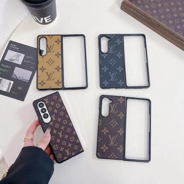 Louis Vuitton Leather Protective Thin Case for Samsung Galaxy Z Fold 6