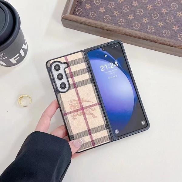 Louis Vuitton Leather Protective Thin Case for Samsung Galaxy Z Fold 6