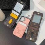 Louis Vuitton Dauphine Flip Card Holder Case for iPhone 16 15 14 13 12 11 Pro Max