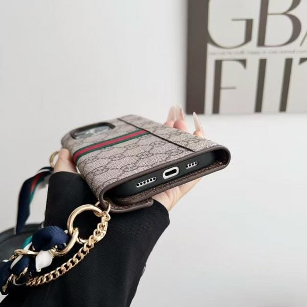 iPhone 17 Series Handbag Case - Scarf Wrapped Chain Handle & Gold Lock iPhone 17 Series Handbag Case - Scarf Wrapped Chain Handle & Gold Lock