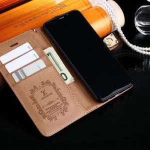LV iPhone 17 Series Designer Pattern Wallet Case - Circular Metal Clasp LV iPhone 17 Series Designer Pattern Wallet Case - Circular Metal Clasp