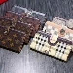 LV iPhone 17 Series Designer Pattern Wallet Case - Circular Metal Clasp LV iPhone 17 Series Designer Pattern Wallet Case - Circular Metal Clasp