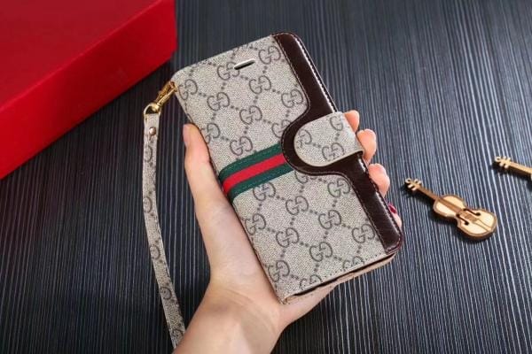 LV iPhone 17 Series Designer Pattern Wallet Case - Circular Metal Clasp