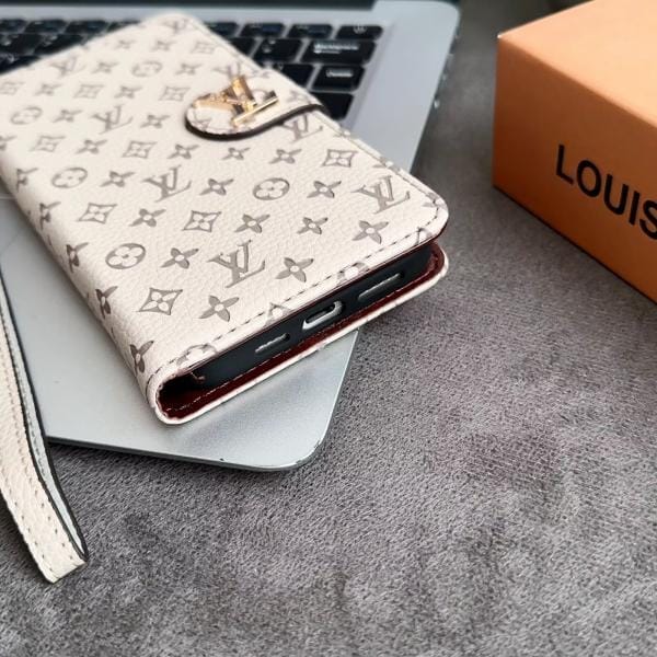 LV Embossed Folio for iPhone 17 Series - Gold Clasp & Wristlet LV Embossed Folio for iPhone 17 Series - Gold Clasp & Wristlet