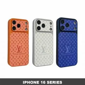 LV Monogram Ultra-Slim Split Leather Case for iPhone 16 Series