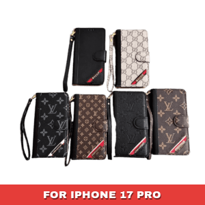 Color Block LV Folio Wallet Case for iPhone 12 - 17 Pro Max - 17 PRO