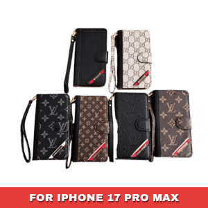 Color Block LV Folio Wallet Case for iPhone 12 - 17 Pro Max - 17 PRO MAX
