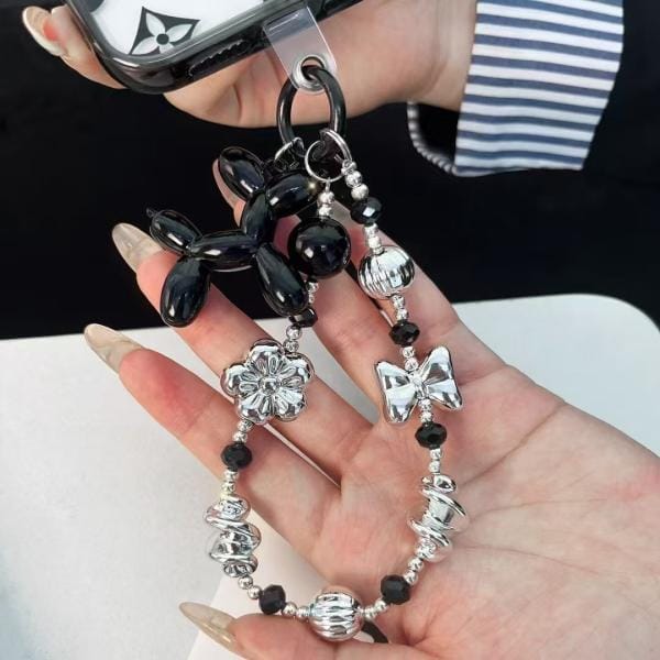 Louis Vuitton Clear Phone Case w/ Cute Chain