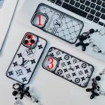Louis Vuitton Clear Phone Case w/ Cute Chain