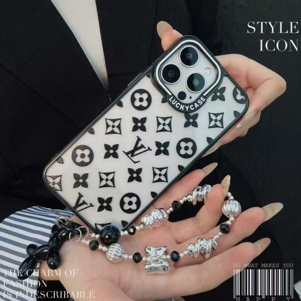 Louis Vuitton Clear Phone Case w/ Cute Chain