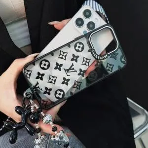 Louis Vuitton Clear Phone Case w/ Cute Chain