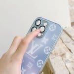 Louis Vuitton Cute Gradient Color Glass Phone Case w/Camera Lens