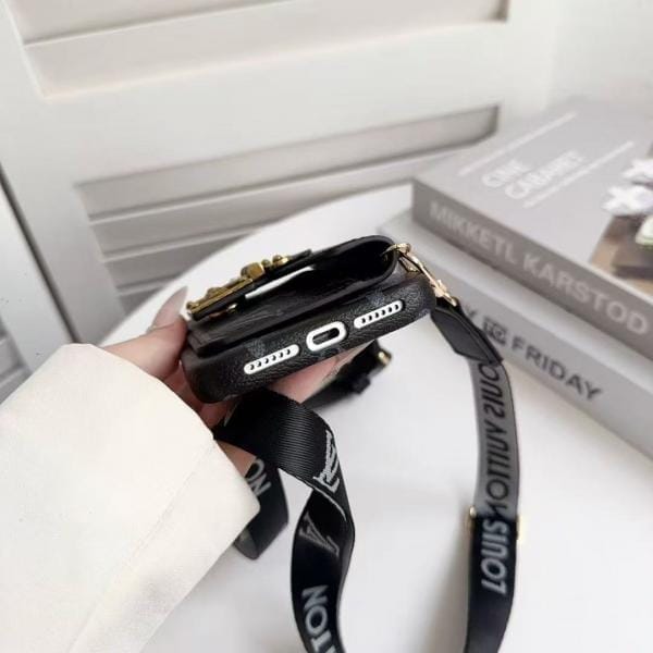 iPhone 17 / Pro / Max Crossbody Case - Dauphine Style Wallet & Wide Strap