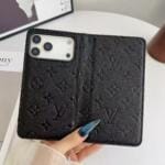 Classic Louis Vuitton Empreinte Embossed Card Holder Wallet Case for iPhone 17, Air, 17 Pro, 17 Pro Max