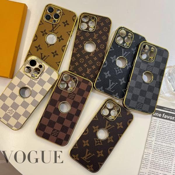 Louis Vuitton Monogram iPhone Case with Apple Logo Cutout
