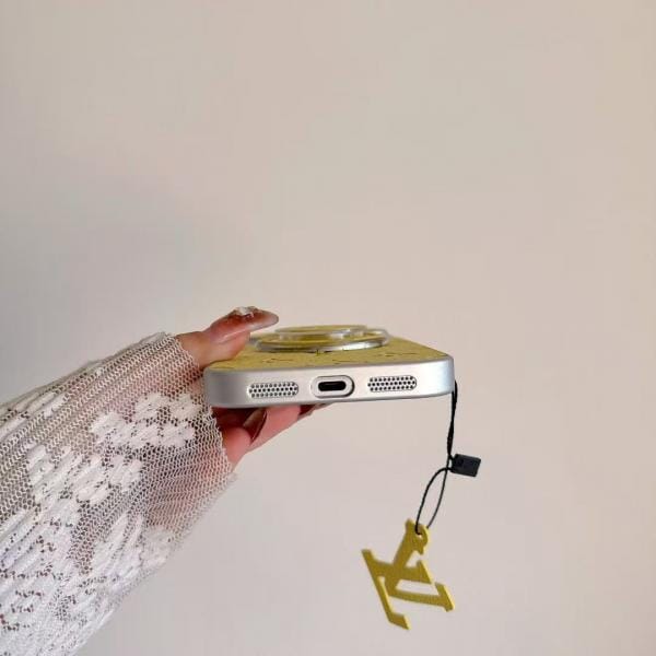 Bright Monogram Thin MagSafe Popsocket Case for iPhone 17/16/15/14