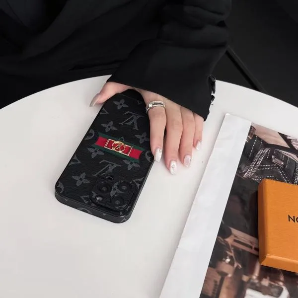 Louis Vuitton Stripe Leather Thin iPhone Case