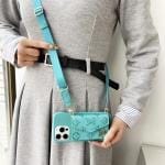 Louis Vuitton Organ Card Holder Case w/Crossbody for iPhone 16 15 13 12 14 Pro Max