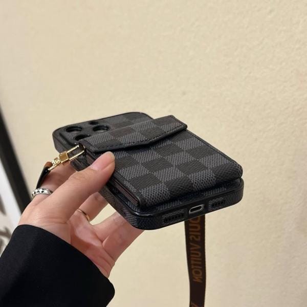 Accordion Crossbody LV Case for iPhone 17-12 Series - Wallet