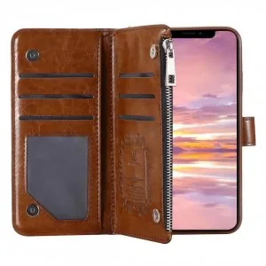 Louis Vuitton Monogram Folio Clutch for iPhone 17 Series | Zipper Wallet Case with Card & Cash Slots