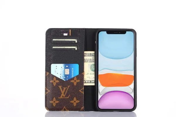 LV Style iPhone 17 Series Folio Wallet Case - Canvas with Color Spine LV Style iPhone 17 Series Folio Wallet Case - Canvas with Color Spine