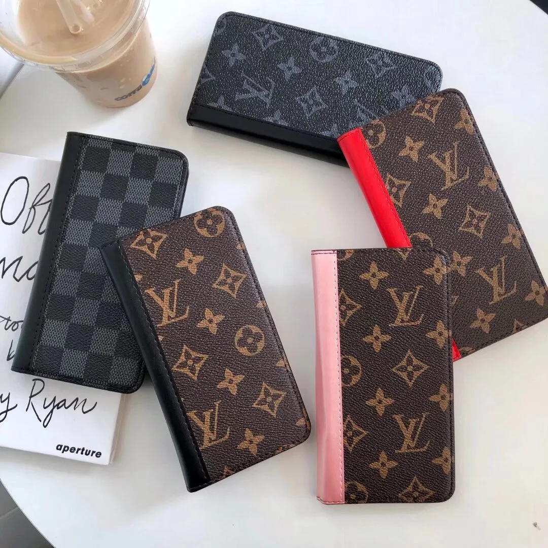 LV Style Color Block Folio Case iPhone 17