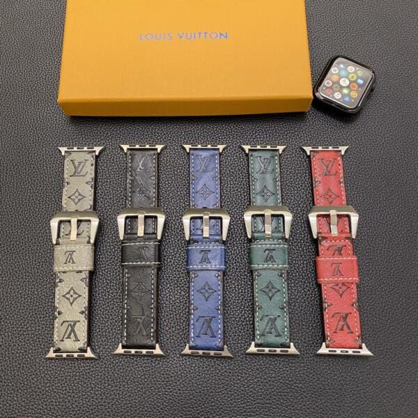 Louis Vuitton Premium Genuine Leather Apple Watch Strap Band