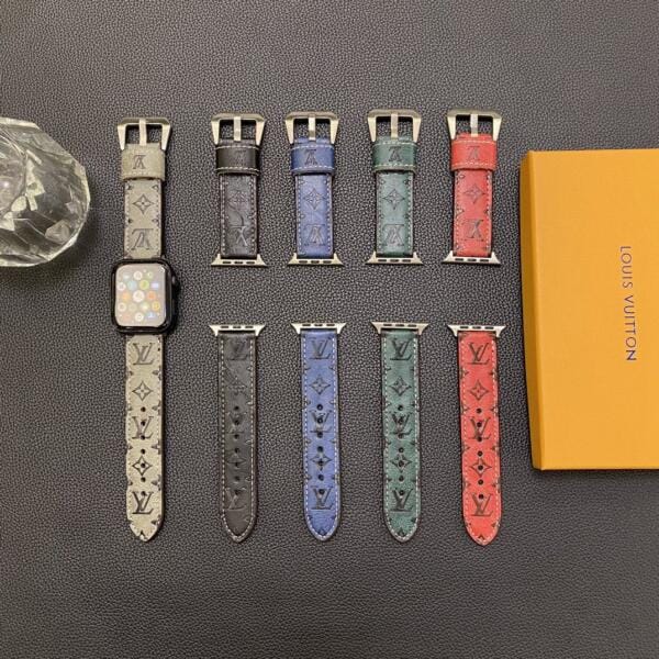 Louis Vuitton Premium Genuine Leather Apple Watch Strap Band Louis Vuitton Premium Genuine Leather Apple Watch Strap Band