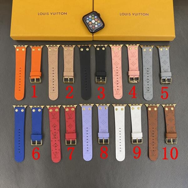 Louis Vuitton Apple Watch Band Embossed Leather
