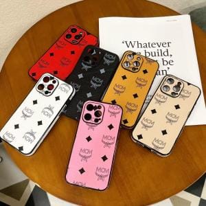 MCM Leather Phone Case with Camera Cover MCM Leather Phone Case with Camera Cover
